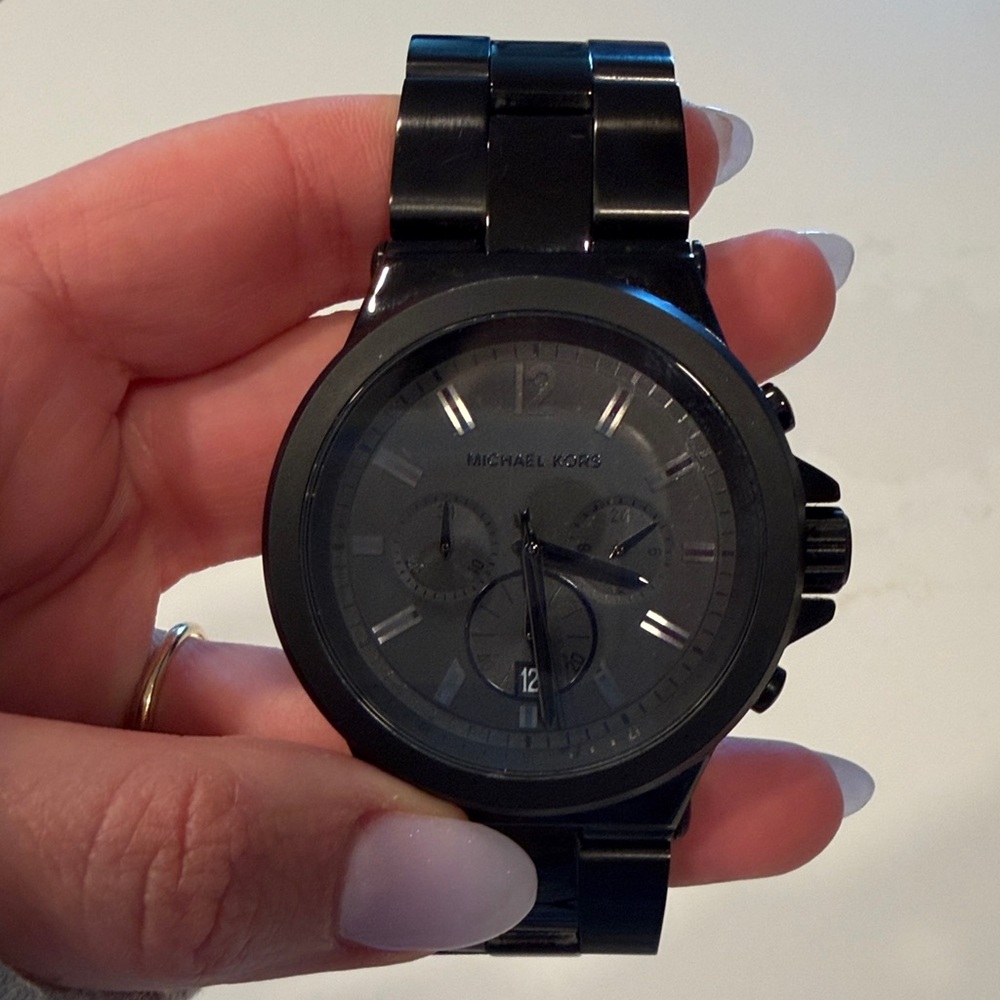 Michael Kors All-Black Men's Chronograph Bracelet Watch